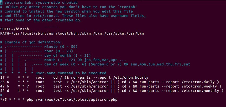 Resolved Cron Not Working In Php7 3 Or 7 4 Osticket Forum